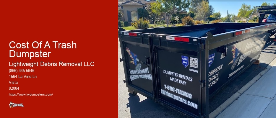 Cost Of A Trash Dumpster