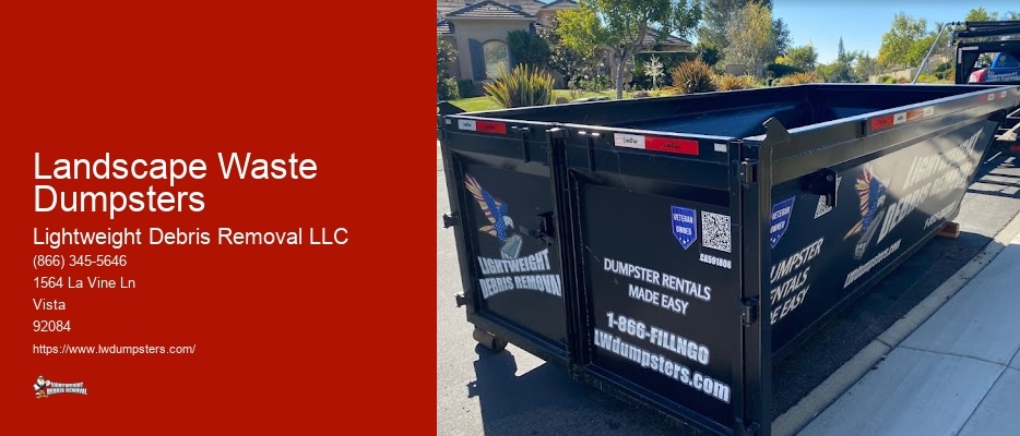 Landscape Waste Dumpsters
